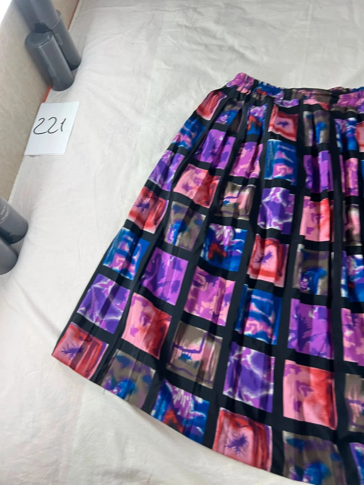 Meerkleurige vintage geprinte lange rok – photo 3